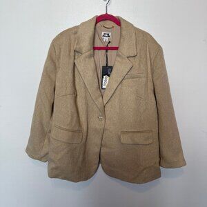 NWT Future Collective Tan Coat size 1X